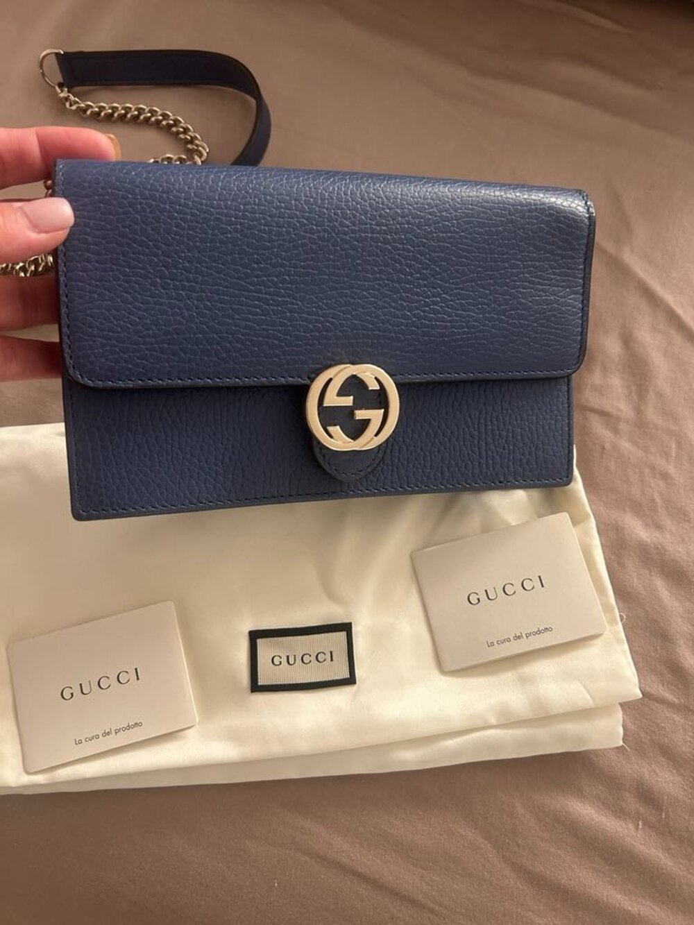 GUCCI AUTHENTIC INTERLOCKING MINI WALLET BAG - Picture 8 of 8